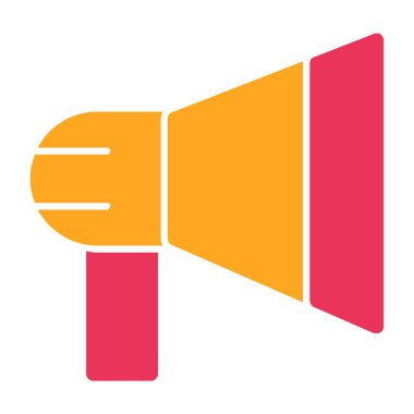 megafon web simgesi, vektör çizim