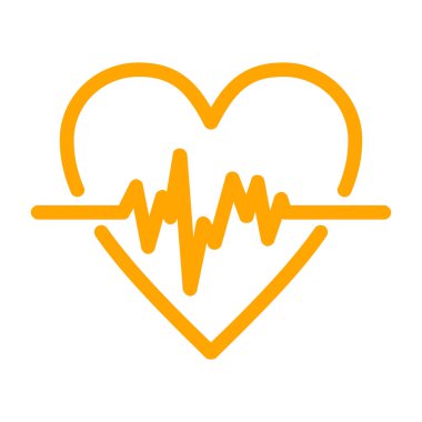 kardiyogram kalp vektörü simgesi