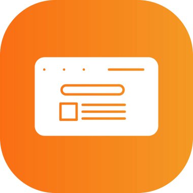 tarayıcı simgesi, vektör illüstrasyonu