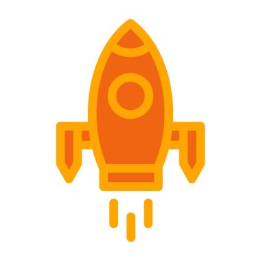 roket ikonu vektör illüstrasyonu