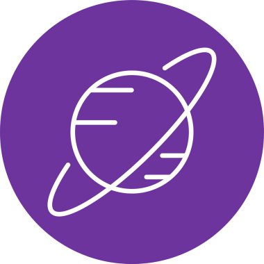 Modern b 'nin vektör illüstrasyonu gezegenin ikonundan yoksun