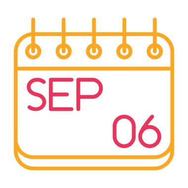 Takvim simgesinin vektör illüstrasyonu