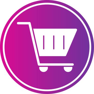 El arabası. Web simgesi basit illüstrasyon