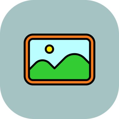 Kişisel ve ticari kullanım için vektör dağ simgesi.