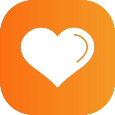 Kalp ikonu vektör illüstrasyonu