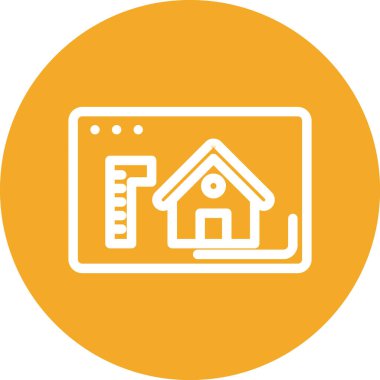 Emlak evi vektör illüstrasyonu