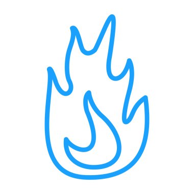 İkon vektörünü ateşle. İnce çizgi işareti. kontur sembolü çizimi