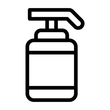 sabun dağıtıcı ikonu ana hatları vektörü. temiz sıvı