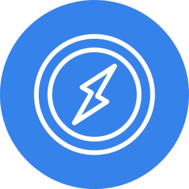 Bir yıldırım simgesinin vektör çizimi