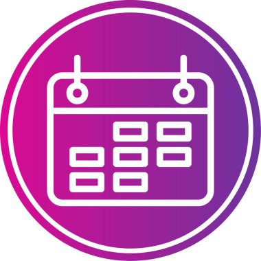 vektör Takvimi Simgesi illüstrasyonu