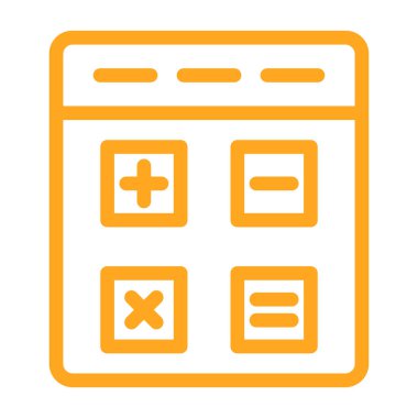 Bir hesap makinesi simgesinin vektör illüstrasyonu