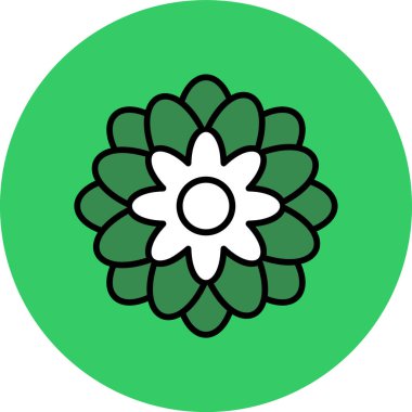 çiçek simgesi, vektör illüstrasyonu