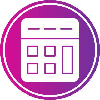 Takvim simgesi vektör illüstrasyonu