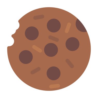 Çikolata kaplı vektör tasarımlı çikolatalı kurabiye