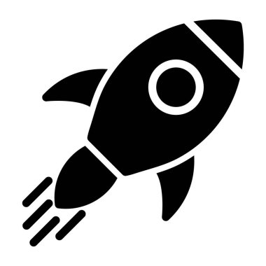 Roket. Web simgesi basit tasarım