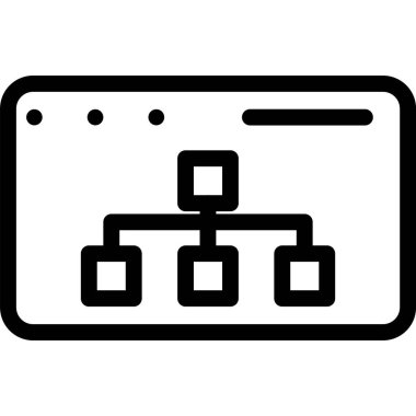 Sunucu. Web simgesi basit illüstrasyon