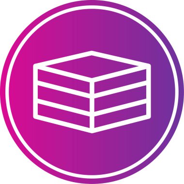 Bir kutu simgesinin vektör illüstrasyonu