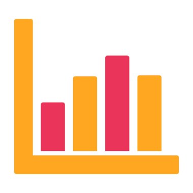 Çubuk grafik düz vektör simgesi