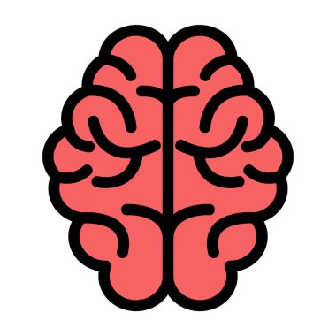 beyin ikonu vektör illüstrasyonu