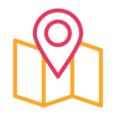 harita konumu vektör çizgisi tasarımı