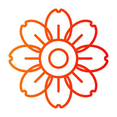 vektör çiçek simgesi illüstrasyonu