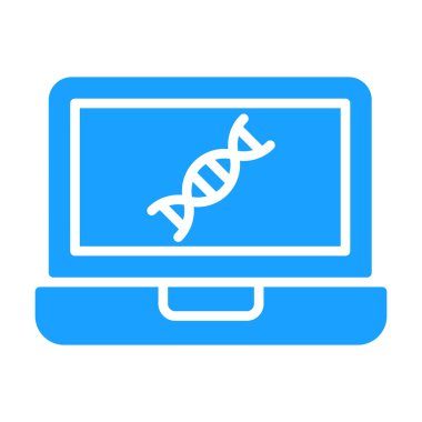 Mavi ekran ikonlu dizüstü bilgisayar. Beyaz arka planda izole edilmiş. İzometrik görüş. düz biçim