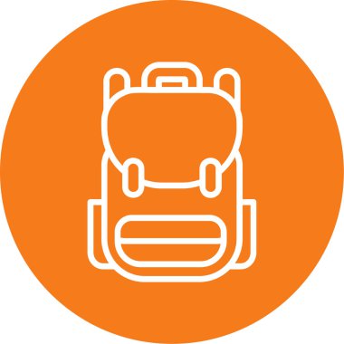 Sırt çantası. Web simgesi basit illüstrasyon