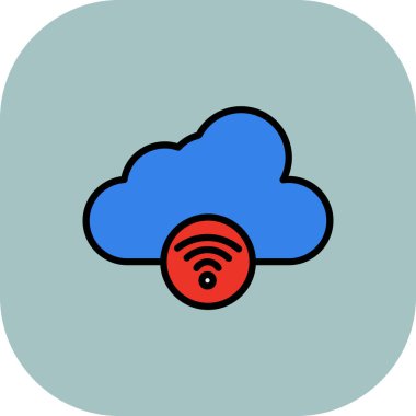 WIFI vektör düz renk simgesi