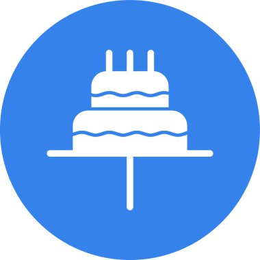 Kek. Web simgesi basit illüstrasyon