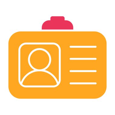 ID kart simgesi vektör illüstrasyonu