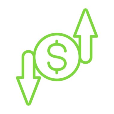 Dolar simgesi. vektör illüstrasyonu