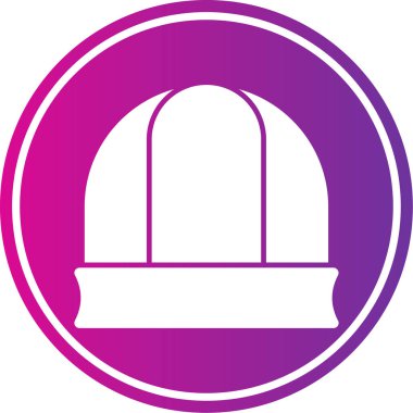 Bir şapkanın vektör çizimi ve beyaz arkaplan