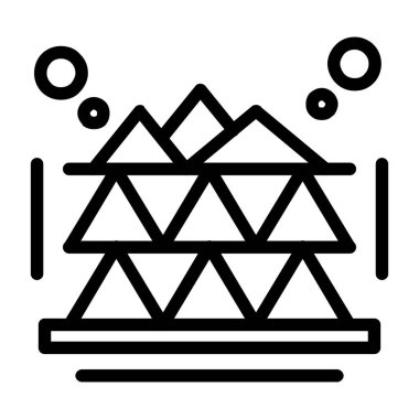 piramit simgesi vektör çizimi. piramit