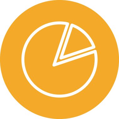 Pasta grafiği dairesel vektör simgesi