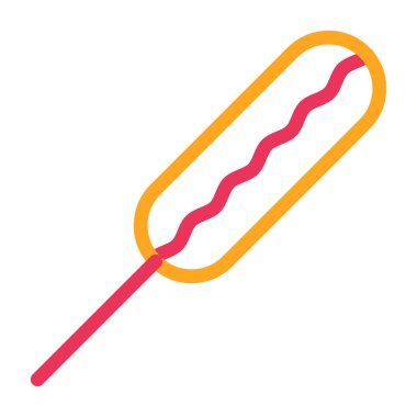 Sosis. Web simgesi basit illüstrasyon