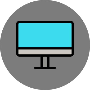 Modern bilgisayarın vektör illüstrasyonu