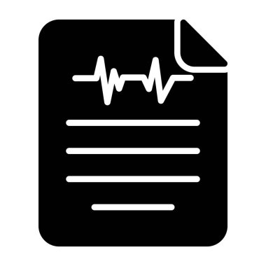 Kalp ikonlu belge. Web için kalp vektör simgesi içeren basit bir kalp illüstrasyonu