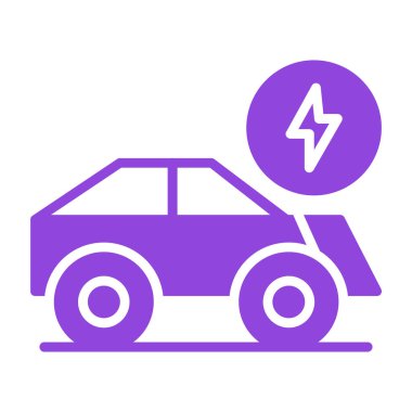 araba elektrikli araba vektör simgesi tasarımı
