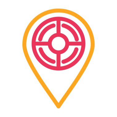 Harita işaretleyici vektör simgesi. Konum belirteç işareti. Web sitenizin tasarımı için grafik sembolü, logo, uygulama, ui. vektör, 10 eps