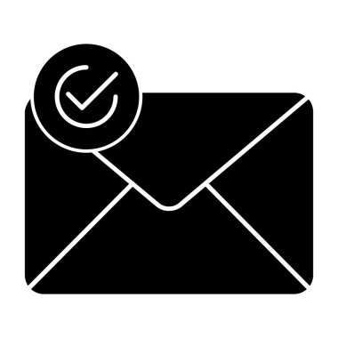 Başarı işaretleme web simgesi, vektör illüstrasyonu