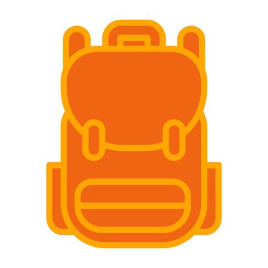 Sırt çantası modern simge, vektör illüstrasyonu