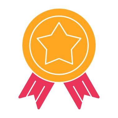 Madalya ikon vektör illüstrasyonu