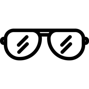 gözlük simgesi, vektör illüstrasyonu