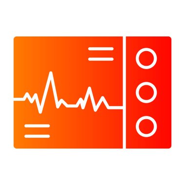 nabız ikonu vektör çizimi tasarımı