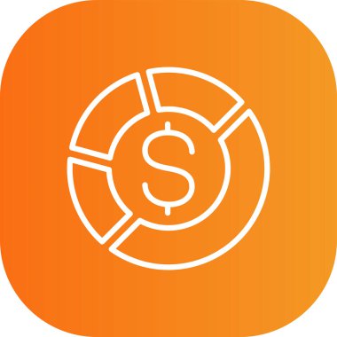 Vektör para simgesi çizimi