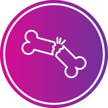 Kemik simgesi vektör illüstrasyonu