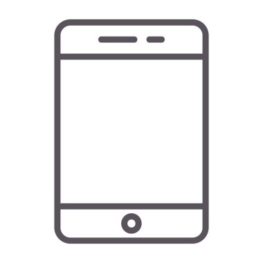 Cep telefonu web simgesi, vektör çizim