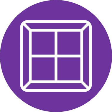 Mor bir pencerenin vektör illüstrasyonu