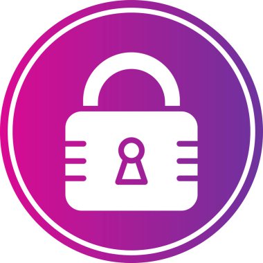 Kilit. Web simgesi basit tasarım