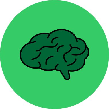 beyin ikonu vektör illüstrasyonu